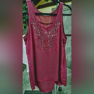 Maurice's wine sleeveless top